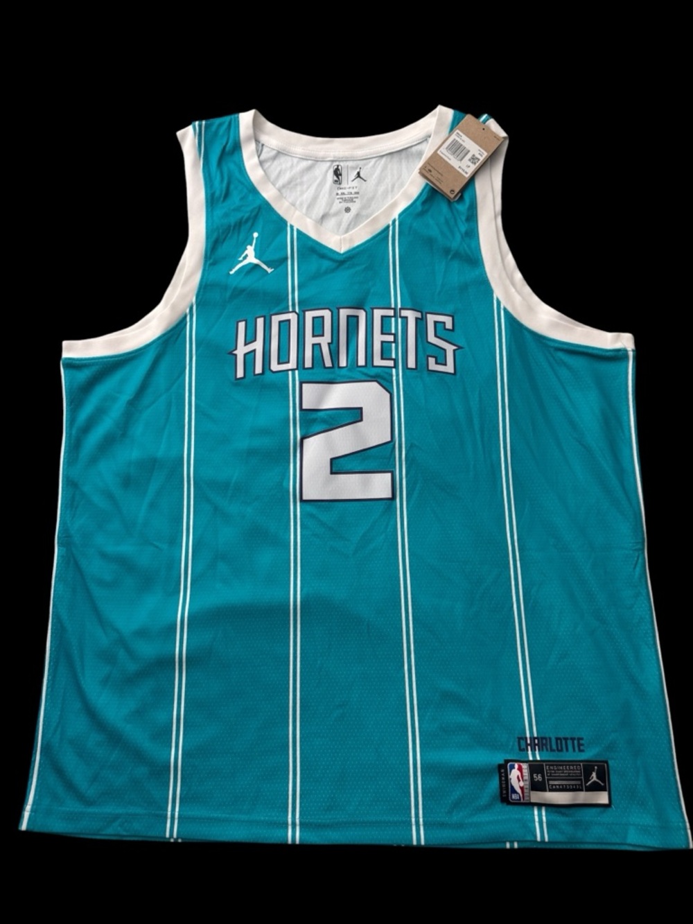 New Nike Jordan Charlotte Hornets Teal #2 Lamelo Ball Basketball Jersey